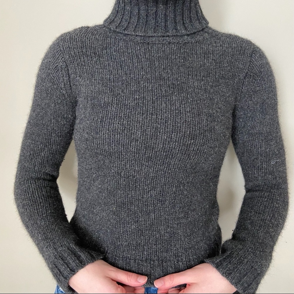 Gray Turtleneck Sweater